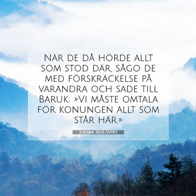 Picture 07 - Jeremia 36:16 SV1917 - När de då hörde allt som stod där, sågo de - Bible Verse Picture