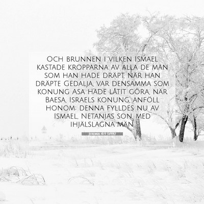 Picture 07 - Jeremia 41:9 SV1917 - Och brunnen i vilken Ismael kastade kropparna av - Bible Verse Picture