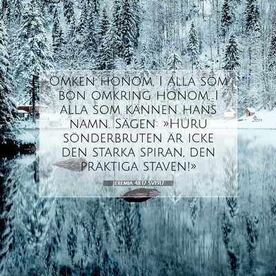 Picture 07 - Jeremia 48:17 SV1917 - Ömken honom, I alla som bon omkring honom, I - Bible Verse Picture