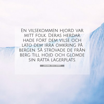 Picture 07 - Jeremia 50:6 SV1917 - En vilsekommen hjord var mitt folk. Deras herdar - Bible Verse Picture