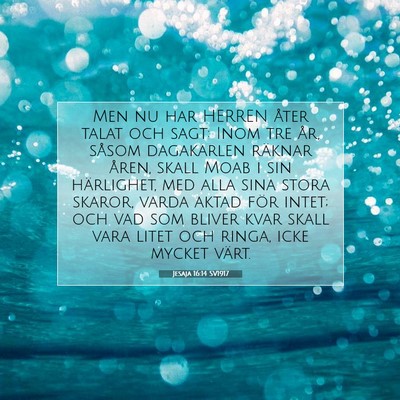 Picture 07 - Jesaja 16:14 SV1917 - Men nu har HERREN åter talat och sagt: Inom tre - Bible Verse Picture