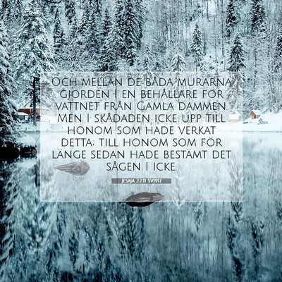 Picture 07 - Jesaja 22:11 SV1917 - Och mellan de båda murarna gjorden I en - Bible Verse Picture