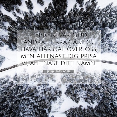 Picture 07 - Jesaja 26:13 SV1917 - HERREN, vår Gud, andra herrar än du hava - Bible Verse Picture