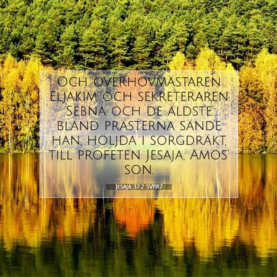 Picture 07 - Jesaja 37:2 SV1917 - Och överhovmästaren Eljakim och sekreteraren - Bible Verse Picture