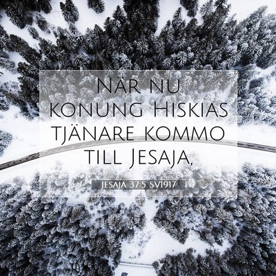 Picture 07 - Jesaja 37:5 SV1917 - När nu konung Hiskias tjänare kommo till - Bible Verse Picture