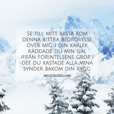 Picture 07 - Jesaja 38:17 SV1917 - Se till mitt bästa kom denna bittra bedrövelse - Bible Verse Picture