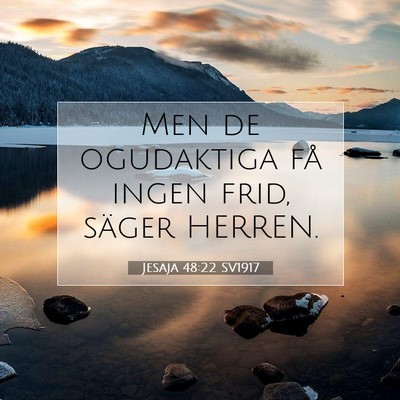 Picture 07 - Jesaja 48:22 SV1917 - Men de ogudaktiga få ingen frid, säger - Bible Verse Picture