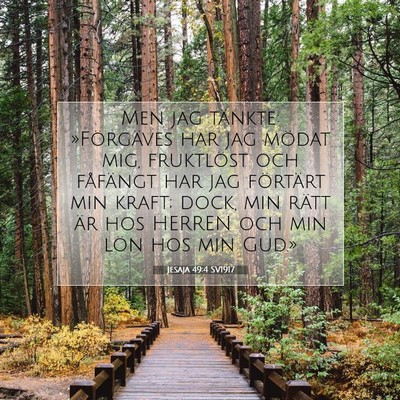 Picture 07 - Jesaja 49:4 SV1917 - Men jag tänkte: »Förgäves har jag mödat mig, - Bible Verse Picture