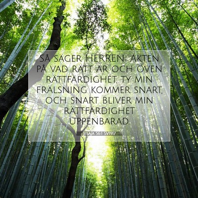 Picture 07 - Jesaja 56:1 SV1917 - Så säger HERREN: Akten på vad rätt är och - Bible Verse Picture