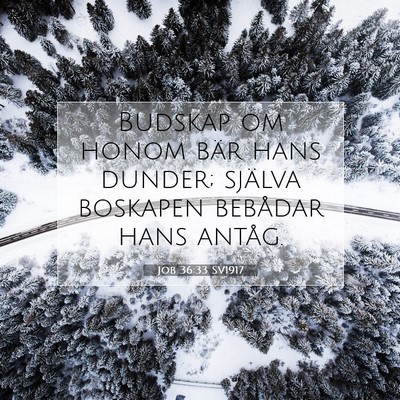 Picture 07 - Job 36:33 SV1917 - Budskap om honom bär hans dunder; själva - Bible Verse Picture