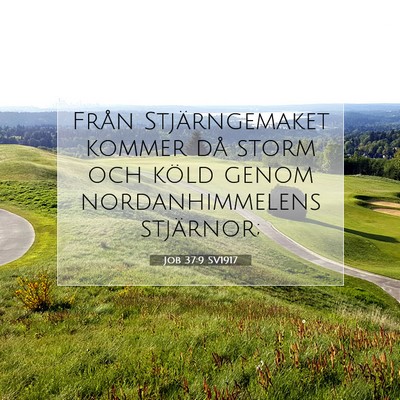 Picture 07 - Job 37:9 SV1917 - Från Stjärngemaket kommer då storm och köld - Bible Verse Picture