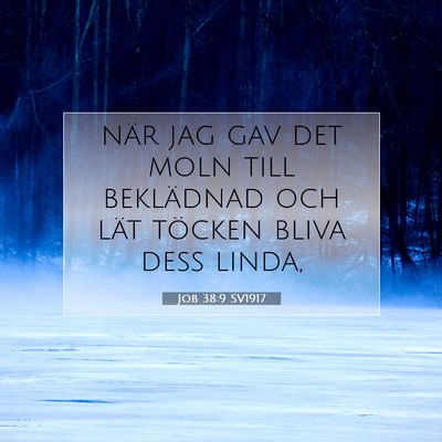 Picture 07 - Job 38:9 SV1917 - när jag gav det moln till beklädnad och lät - Bible Verse Picture
