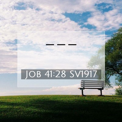 Picture 07 - Job 41:28 SV1917 -  - Bible Verse Picture