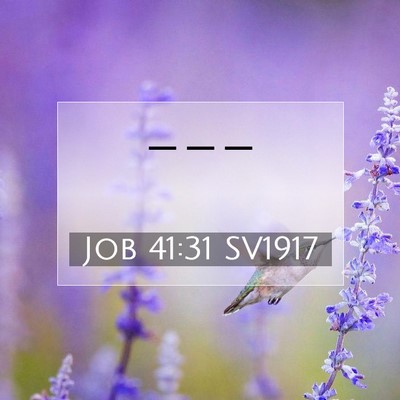 Picture 07 - Job 41:31 SV1917 -  - Bible Verse Picture