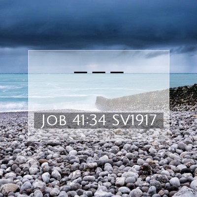 Picture 07 - Job 41:34 SV1917 -  - Bible Verse Picture