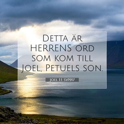 Picture 07 - Joel 1:1 SV1917 - Detta är HERRENS ord som kom till Joel, Petuels - Bible Verse Picture