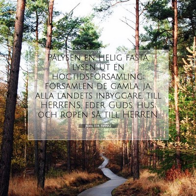 Picture 07 - Joel 1:14 SV1917 - Pålysen en helig fasta, lysen ut en - Bible Verse Picture
