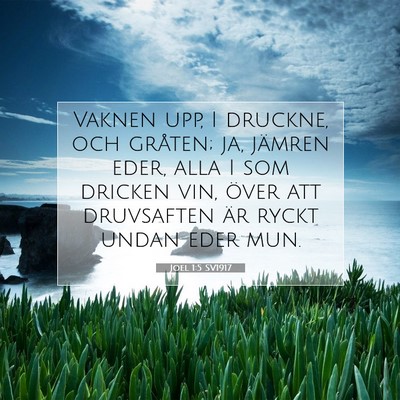 Picture 07 - Joel 1:5 SV1917 - Vaknen upp, I druckne, och gråten; ja, jämren - Bible Verse Picture