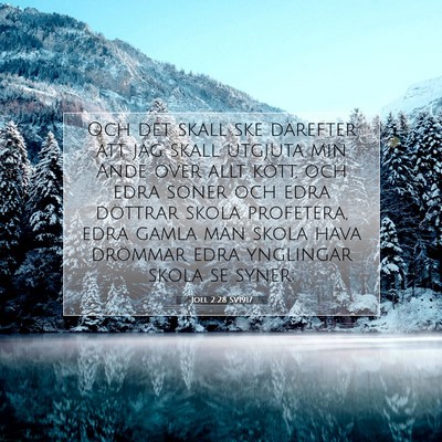 Picture 07 - Joel 2:28 SV1917 - Och det skall ske därefter att jag skall utgjuta - Bible Verse Picture