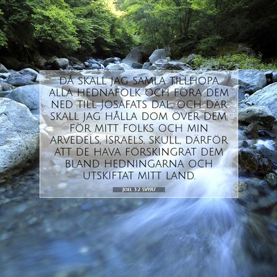 Picture 07 - Joel 3:2 SV1917 - då skall jag samla tillhopa alla hednafolk och - Bible Verse Picture