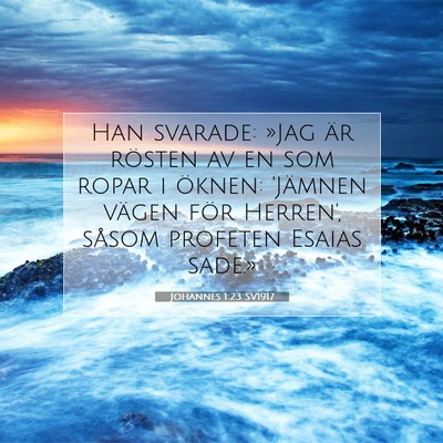 Picture 07 - Johannes 1:23 SV1917 - Han svarade: »Jag är rösten av en som ropar i - Bible Verse Picture