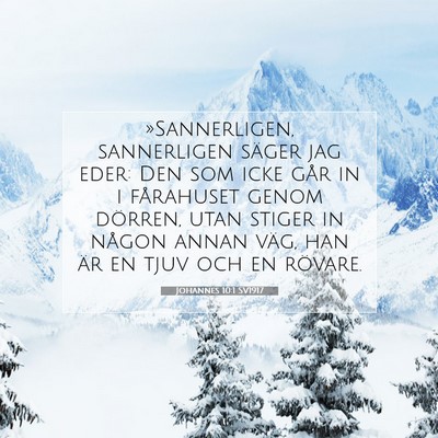 Picture 07 - Johannes 10:1 SV1917 - »Sannerligen, sannerligen säger jag eder: Den - Bible Verse Picture