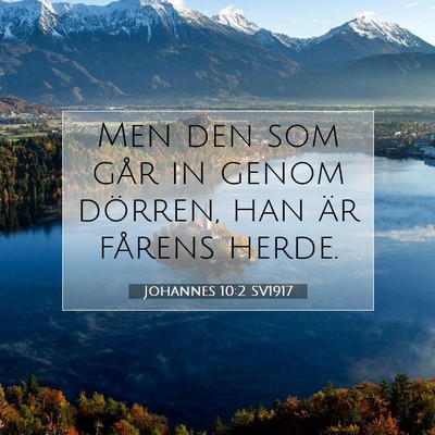 Picture 07 - Johannes 10:2 SV1917 - Men den som går in genom dörren, han är - Bible Verse Picture