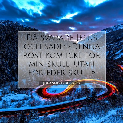 Picture 07 - Johannes 12:30 SV1917 - Då svarade Jesus och sade: »Denna röst kom - Bible Verse Picture