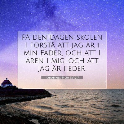 Picture 07 - Johannes 14:20 SV1917 - På den dagen skolen I förstå att jag är i min - Bible Verse Picture