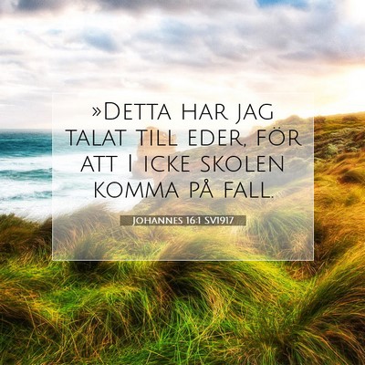 Picture 07 - Johannes 16:1 SV1917 - »Detta har jag talat till eder, för att I icke - Bible Verse Picture