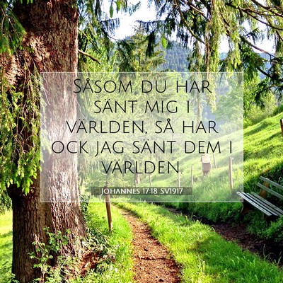 Picture 07 - Johannes 17:18 SV1917 - Såsom du har sänt mig i världen, så har ock - Bible Verse Picture