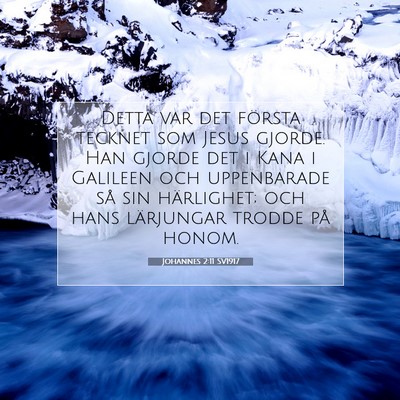 Picture 07 - Johannes 2:11 SV1917 - Detta var det första tecknet som Jesus gjorde. - Bible Verse Picture