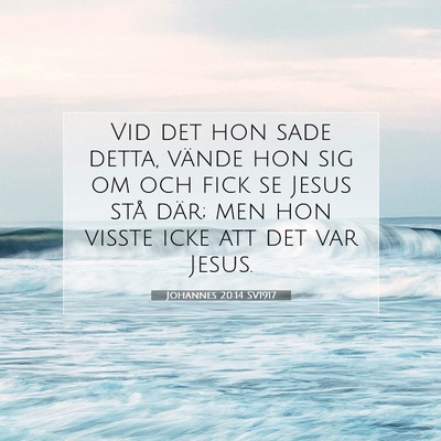 Picture 07 - Johannes 20:14 SV1917 - Vid det hon sade detta, vände hon sig om och - Bible Verse Picture