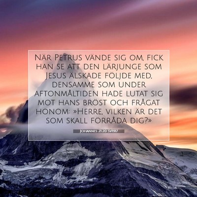 Picture 07 - Johannes 21:20 SV1917 - När Petrus vände sig om, fick han se att den - Bible Verse Picture