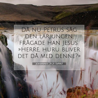 Picture 07 - Johannes 21:21 SV1917 - Då nu Petrus såg den lärjungen, frågade han - Bible Verse Picture