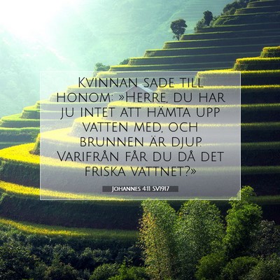 Picture 07 - Johannes 4:11 SV1917 - Kvinnan sade till honom: »Herre, du har ju intet - Bible Verse Picture