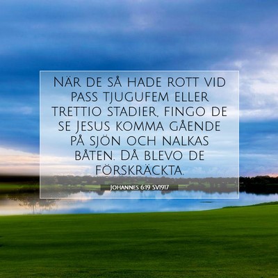 Picture 07 - Johannes 6:19 SV1917 - När de så hade rott vid pass tjugufem eller - Bible Verse Picture