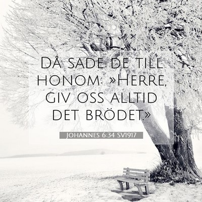 Picture 07 - Johannes 6:34 SV1917 - Då sade de till honom: »Herre, giv oss alltid - Bible Verse Picture