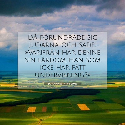 Picture 07 - Johannes 7:15 SV1917 - Då förundrade sig judarna och sade: »Varifrån - Bible Verse Picture
