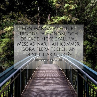 Picture 07 - Johannes 7:31 SV1917 - Men många av folket trodde på honom, och de - Bible Verse Picture