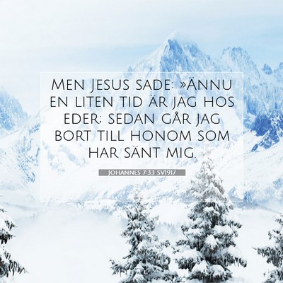 Picture 07 - Johannes 7:33 SV1917 - Men Jesus sade: »Ännu en liten tid är jag hos - Bible Verse Picture