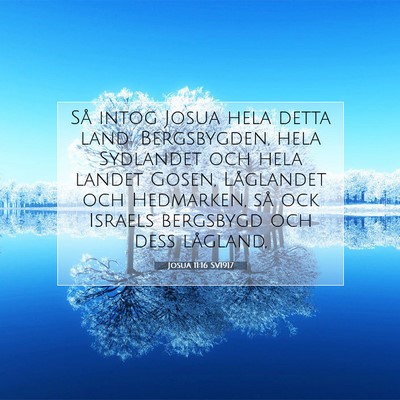 Picture 07 - Josua 11:16 SV1917 - Så intog Josua hela detta land: Bergsbygden, - Bible Verse Picture