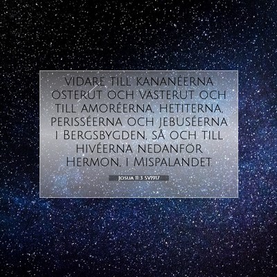 Picture 07 - Josua 11:3 SV1917 - vidare till kananéerna österut och västerut - Bible Verse Picture