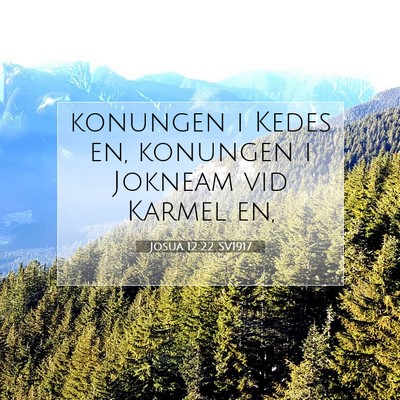Picture 07 - Josua 12:22 SV1917 - konungen i Kedes en, konungen i Jokneam vid - Bible Verse Picture
