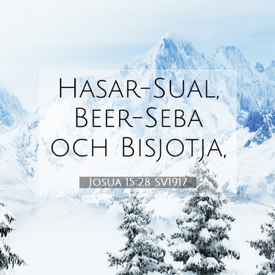 Picture 07 - Josua 15:28 SV1917 - Hasar-Sual, Beer-Seba och - Bible Verse Picture