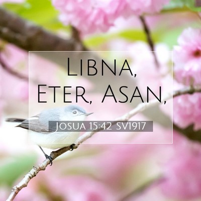 Picture 07 - Josua 15:42 SV1917 - Libna, Eter, - Bible Verse Picture