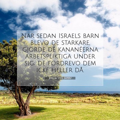 Picture 07 - Josua 17:13 SV1917 - När sedan Israels barn blevo de starkare, gjorde - Bible Verse Picture