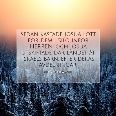 Picture 07 - Josua 18:10 SV1917 - Sedan kastade Josua lott för dem i Silo inför - Bible Verse Picture