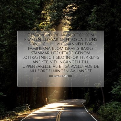 Picture 07 - Josua 19:51 SV1917 - Dessa voro de arvslotter som prästen Eleasar och - Bible Verse Picture