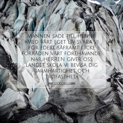 Picture 07 - Josua 2:14 SV1917 - Männen sade till henne: »Med vårt eget liv - Bible Verse Picture